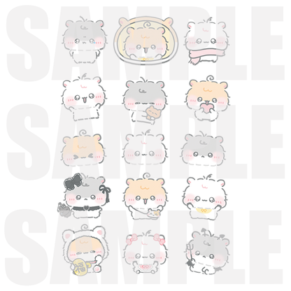 ちむむ。ぷくぷくシール【もしゃはむ】