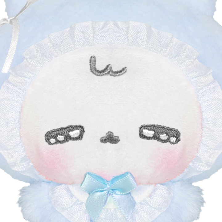 ちむむ。ぬいぐるみチャーム【ふにゅ べびばにぃ（みずいろ