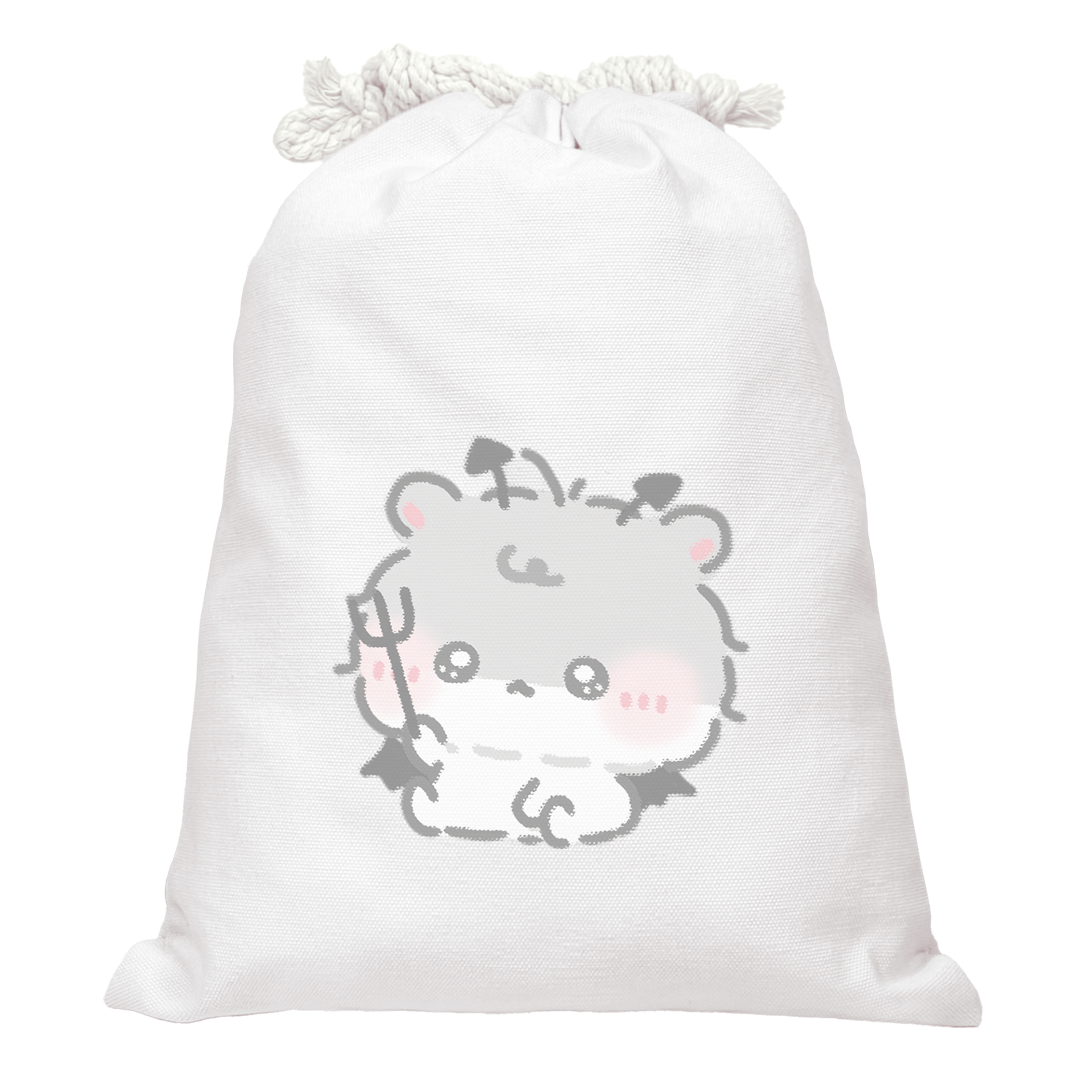 ちむむ。イラスト巾着【もしゃはむ ぼちゅ】