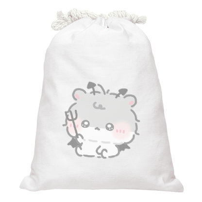 ちむむ。イラスト巾着【もしゃはむ ぼちゅ】