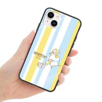 ダーシオ ガラスiPhoneケース【あのとり。あのトリコロール】