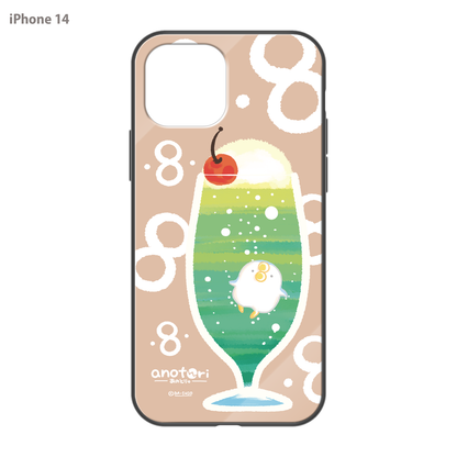 ダーシオ ガラスiPhoneケース【あのとり。クリームソーダ】