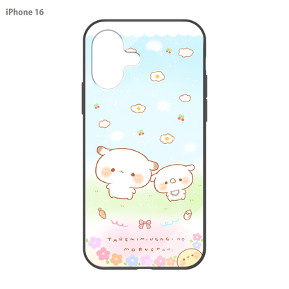 かなち。 ガラスiPhoneケース【もるちゃんとみるくちゃん。】