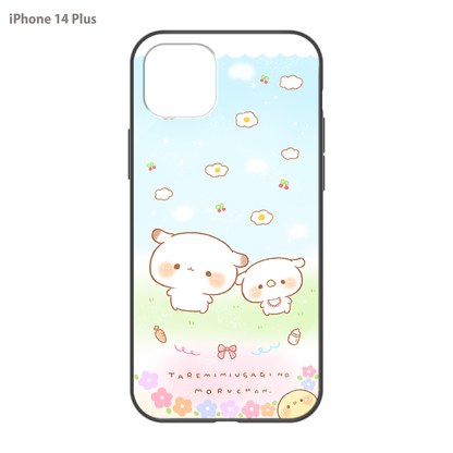 かなち。 ガラスiPhoneケース【もるちゃんとみるくちゃん。】