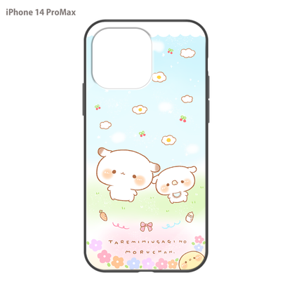 かなち。 ガラスiPhoneケース【もるちゃんとみるくちゃん。】