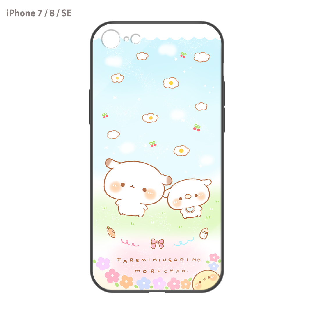 かなち。 ガラスiPhoneケース【もるちゃんとみるくちゃん。】