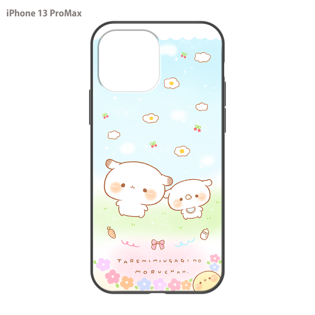 かなち。 ガラスiPhoneケース【もるちゃんとみるくちゃん。】