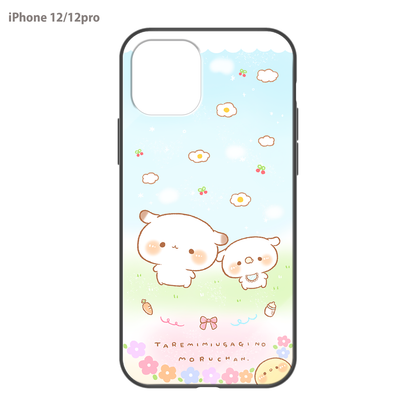 かなち。 ガラスiPhoneケース【もるちゃんとみるくちゃん。】