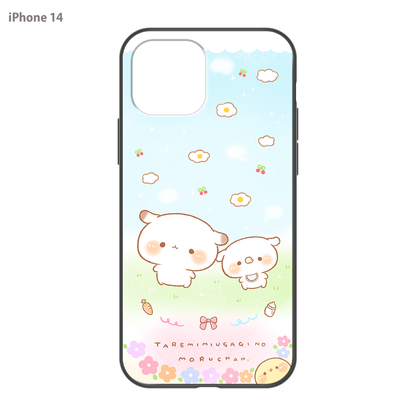 かなち。 ガラスiPhoneケース【もるちゃんとみるくちゃん。】