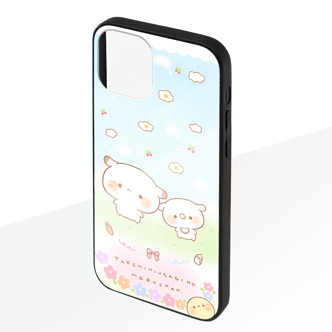 かなち。 ガラスiPhoneケース【もるちゃんとみるくちゃん。】