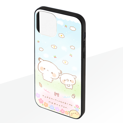 かなち。 ガラスiPhoneケース【もるちゃんとみるくちゃん。】