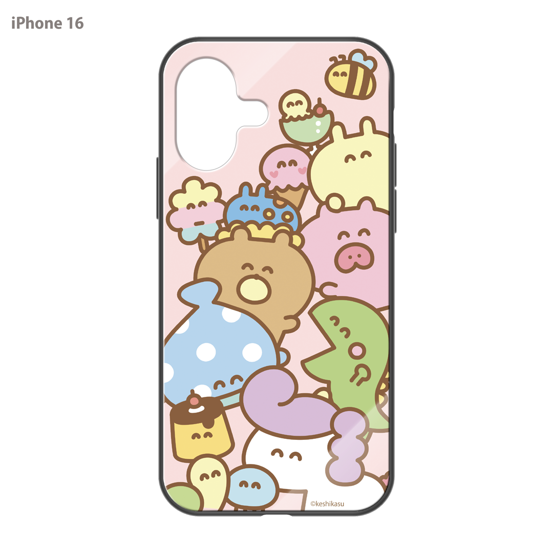#消しかす。まりん ガラスiPhoneケース【#消しかす。集合】