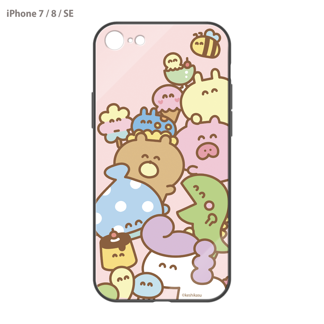 #消しかす。まりん ガラスiPhoneケース【#消しかす。集合】