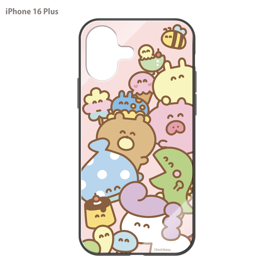 #消しかす。まりん ガラスiPhoneケース【#消しかす。集合】