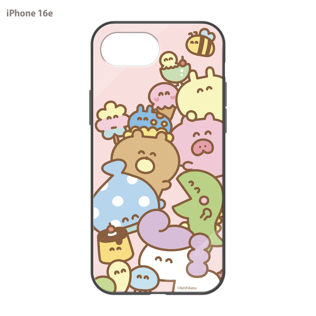 #消しかす。まりん ガラスiPhoneケース【#消しかす。集合】