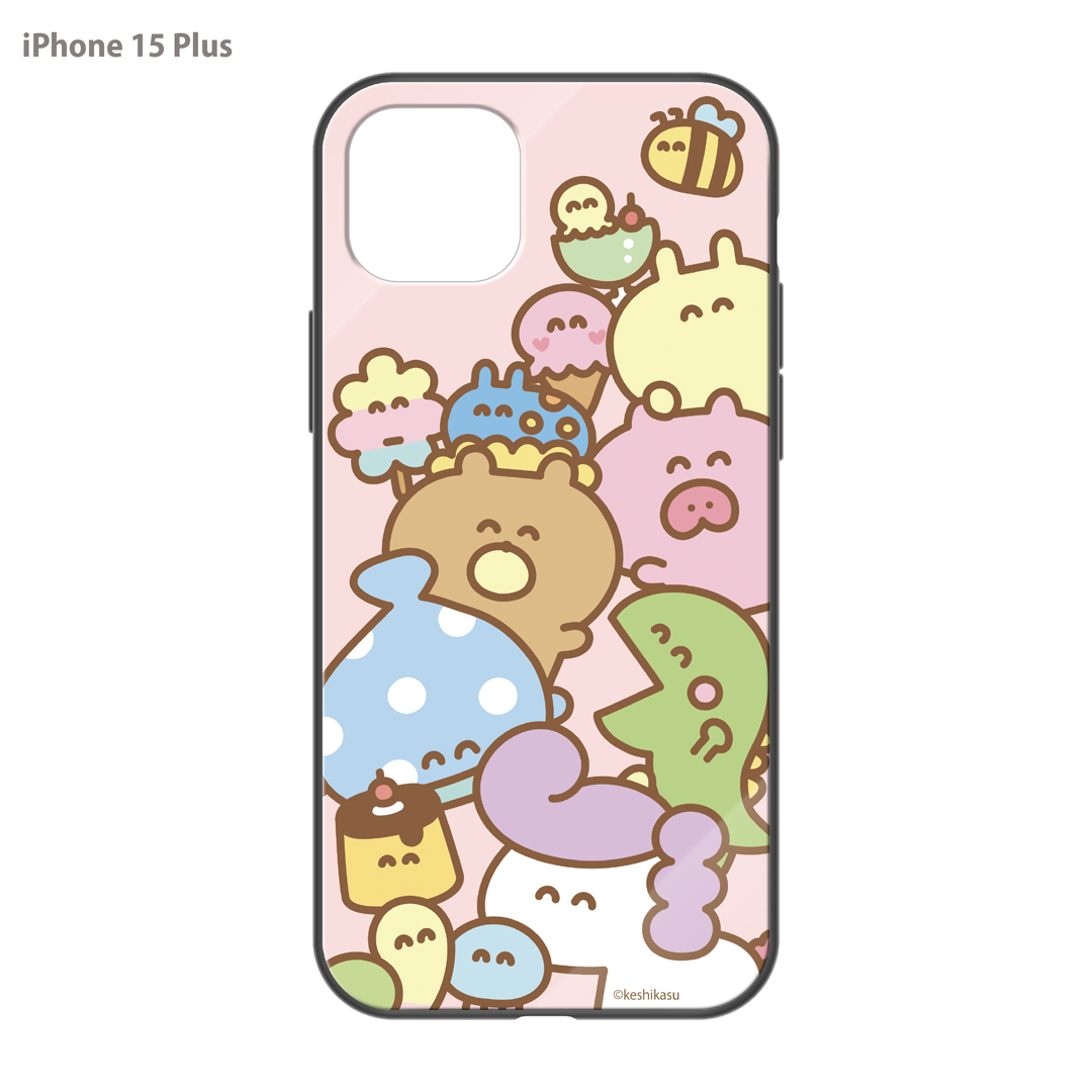 #消しかす。まりん ガラスiPhoneケース【#消しかす。集合】