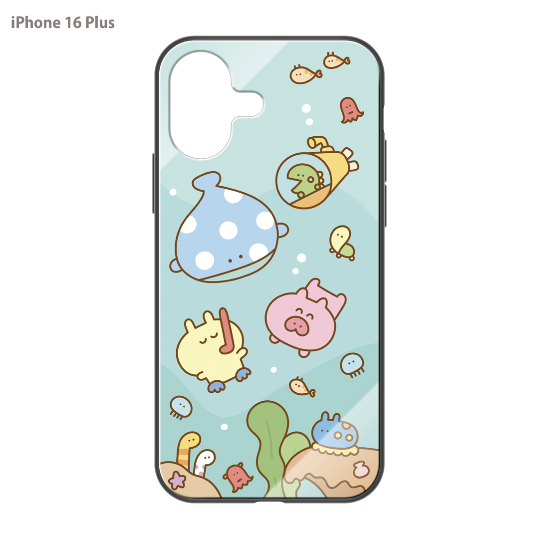 #消しかす。まりん ガラスiPhoneケース【#消しかす。海の中】