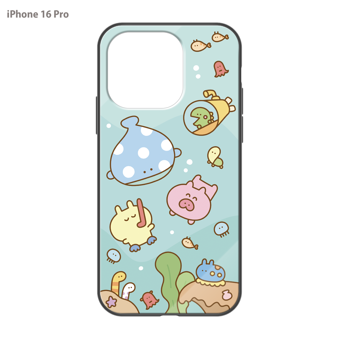 #消しかす。まりん ガラスiPhoneケース【#消しかす。海の中】