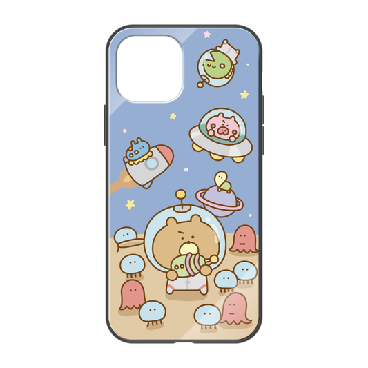 #消しかす。まりん ガラスiPhoneケース【#消しかす。宇宙】