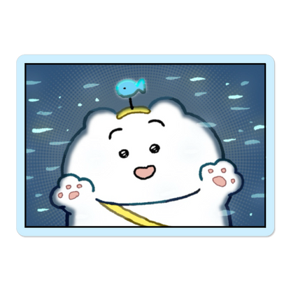 まゆげねこ ステッカー（7デザイン）