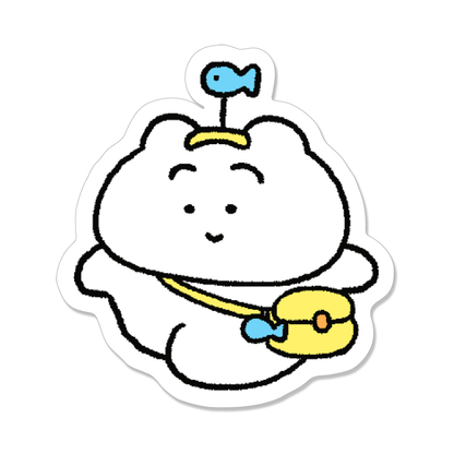 まゆげねこ クリアコートステッカー（2デザイン）