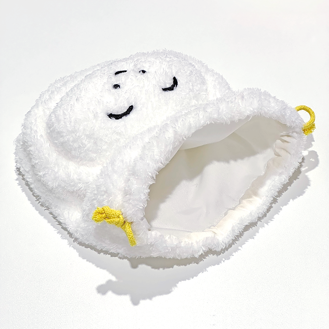 まゆげねこ ぬいぐるみ巾着【まゆげねこ】