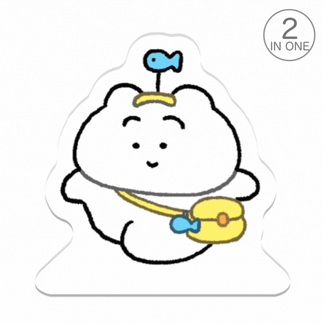 まゆげねこ 自立ミニアクリルスタンド【まゆげねことじょーじ 水族館スタイル】