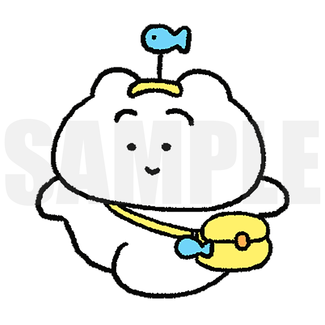 まゆげねこ 自立ミニアクリルスタンド【まゆげねことじょーじ 水族館スタイル】