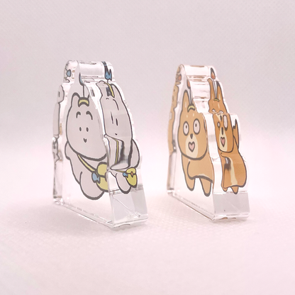 まゆげねこ 自立ミニアクリルスタンド【まゆげねことじょーじ 水族館スタイル】