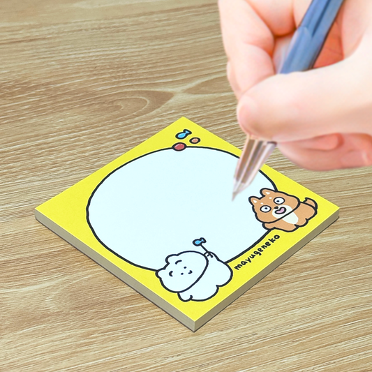 まゆげねこ メモパッド【まゆげねことじょーじ】