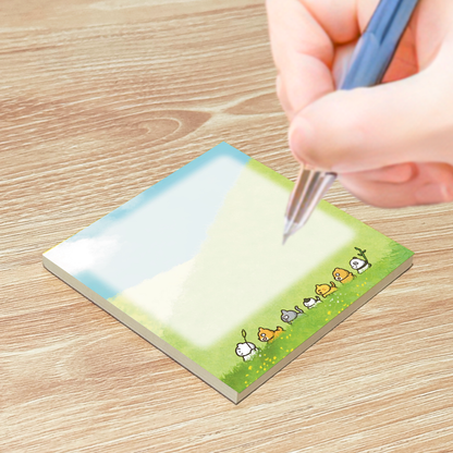 まゆげねこ メモパッド【みんなでさんぽ】