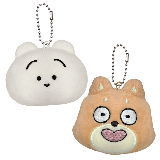 まゆげねこ ぬいフェイス2WAYマスコット【まゆげねことじょーじ】