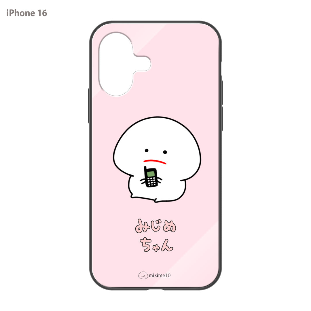 さき ささくら ガラスiPhoneケース【みじめちゃん】