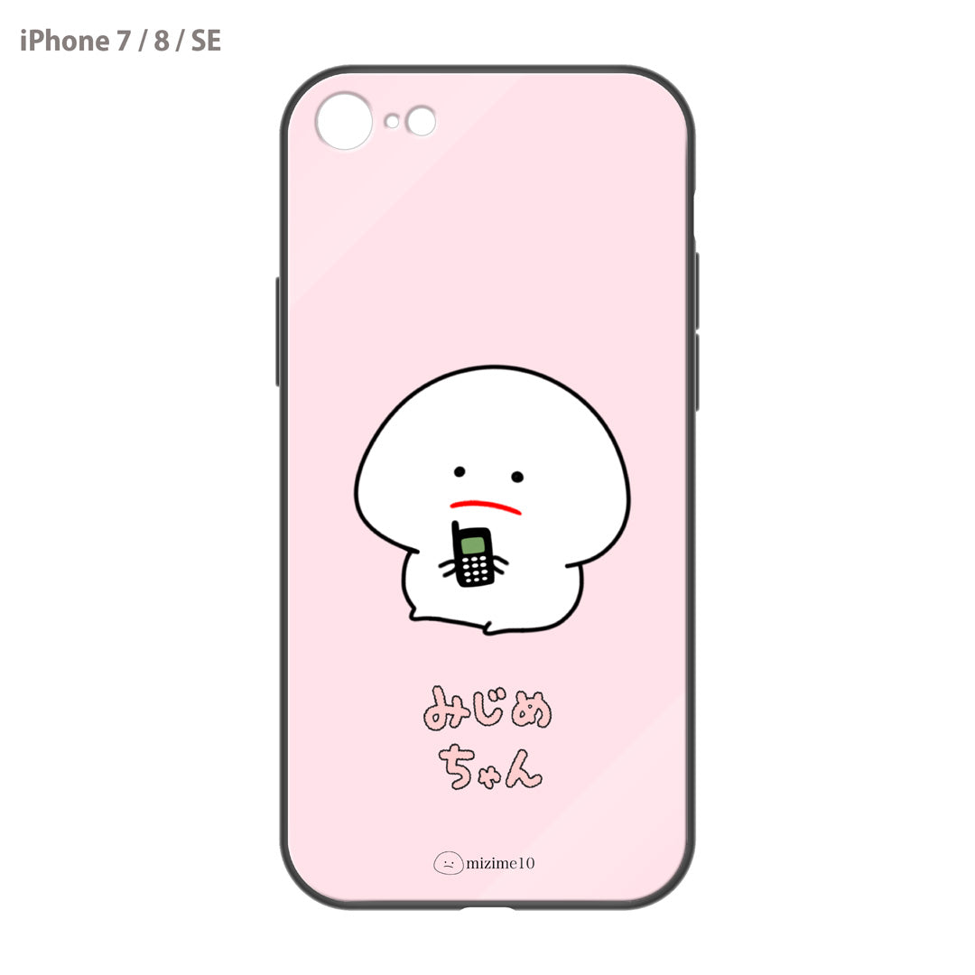 さき ささくら ガラスiPhoneケース【みじめちゃん】