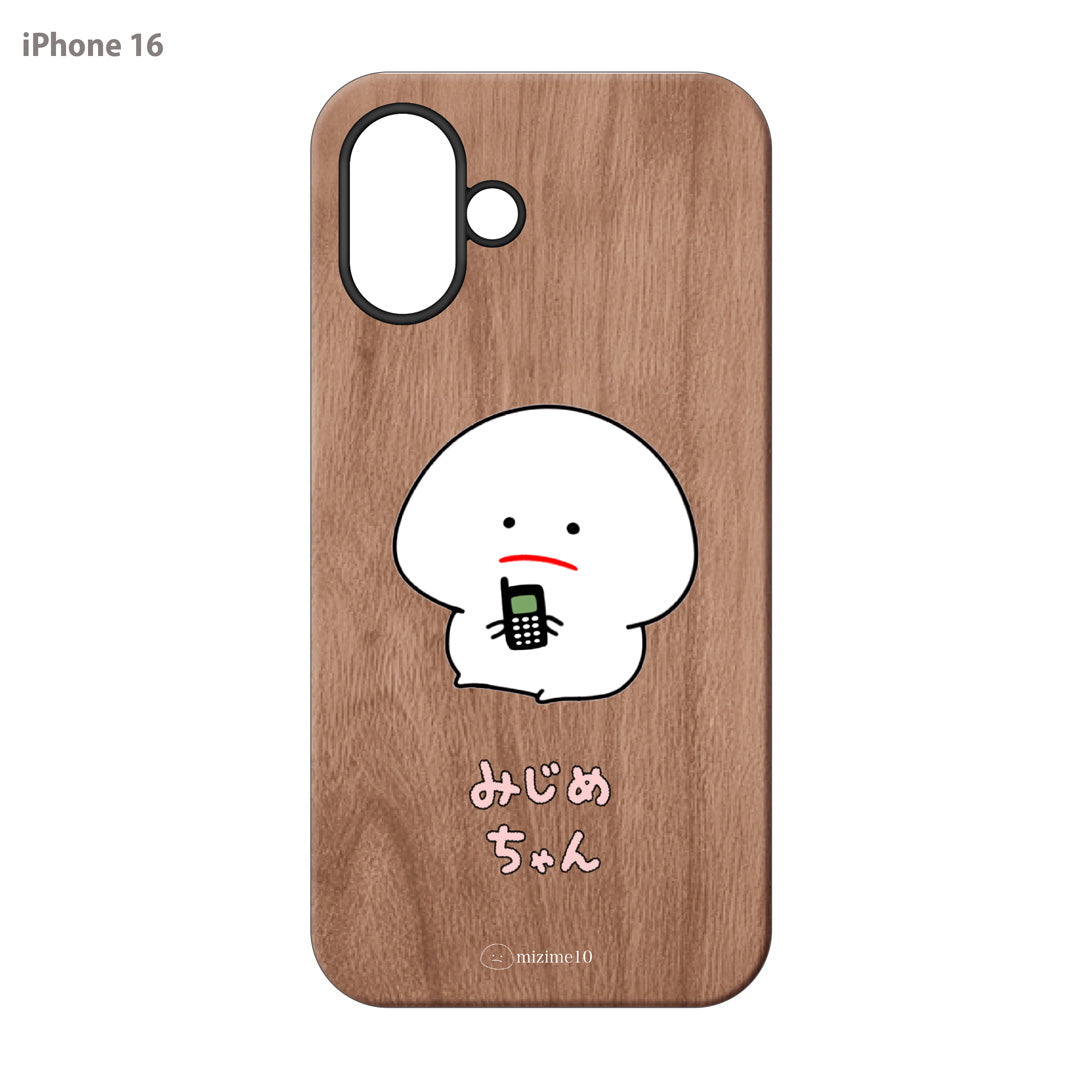 さき ささくら ウッドiPhoneケース（UVプリント）【みじめちゃん】