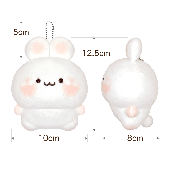 うさぎ ぬいぐるみチャーム【うさぎのもちちゃん】 – キャラの場