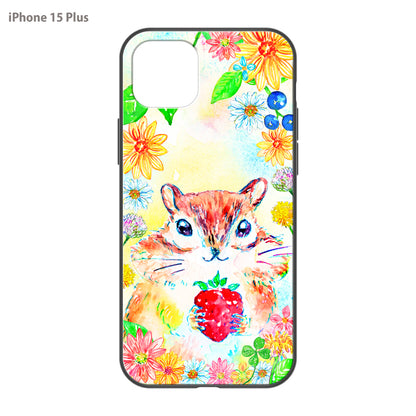 ようこ ガラスiPhoneケース【りすといちご】