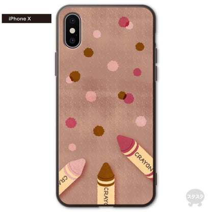 さくらまいこ ガラスiPhoneケース【水彩えほん「Crayon」】